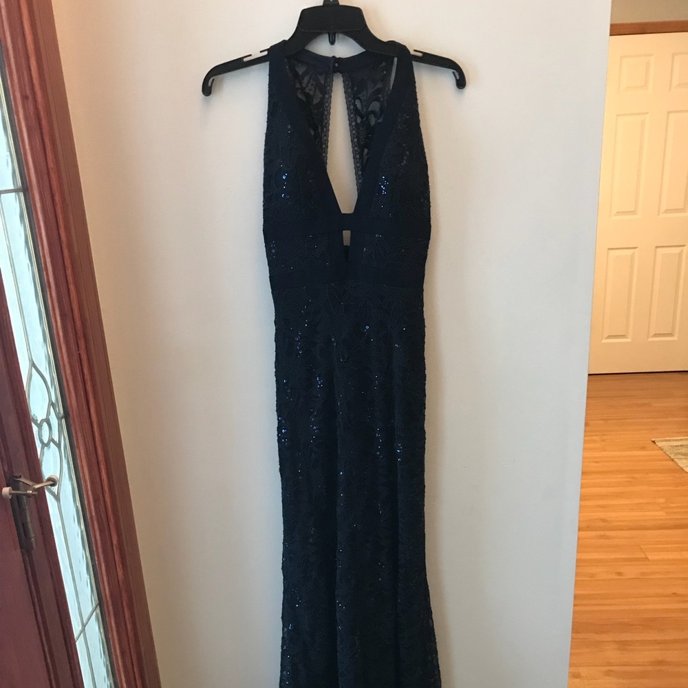 Formal navy blue dress